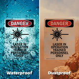Laser In Operation Trained Personnel Only