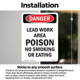 Lead Work Area Poison No Smoking Or Eating