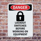 Lockout Switches Before Working On Equipment