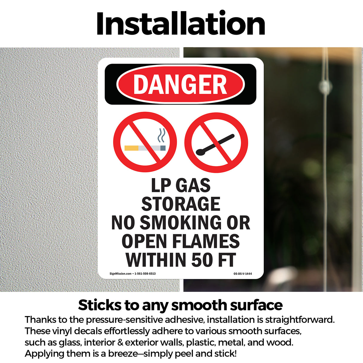 LP Gas Storage No Smoking Open Flames 50 Ft