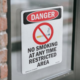 No Smoking At Any Time Restricted Area