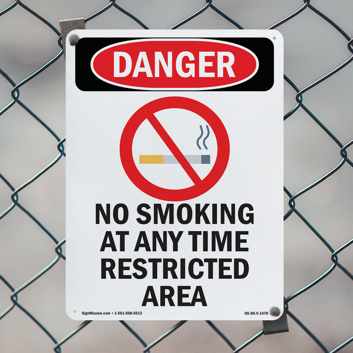 No Smoking At Any Time Restricted Area