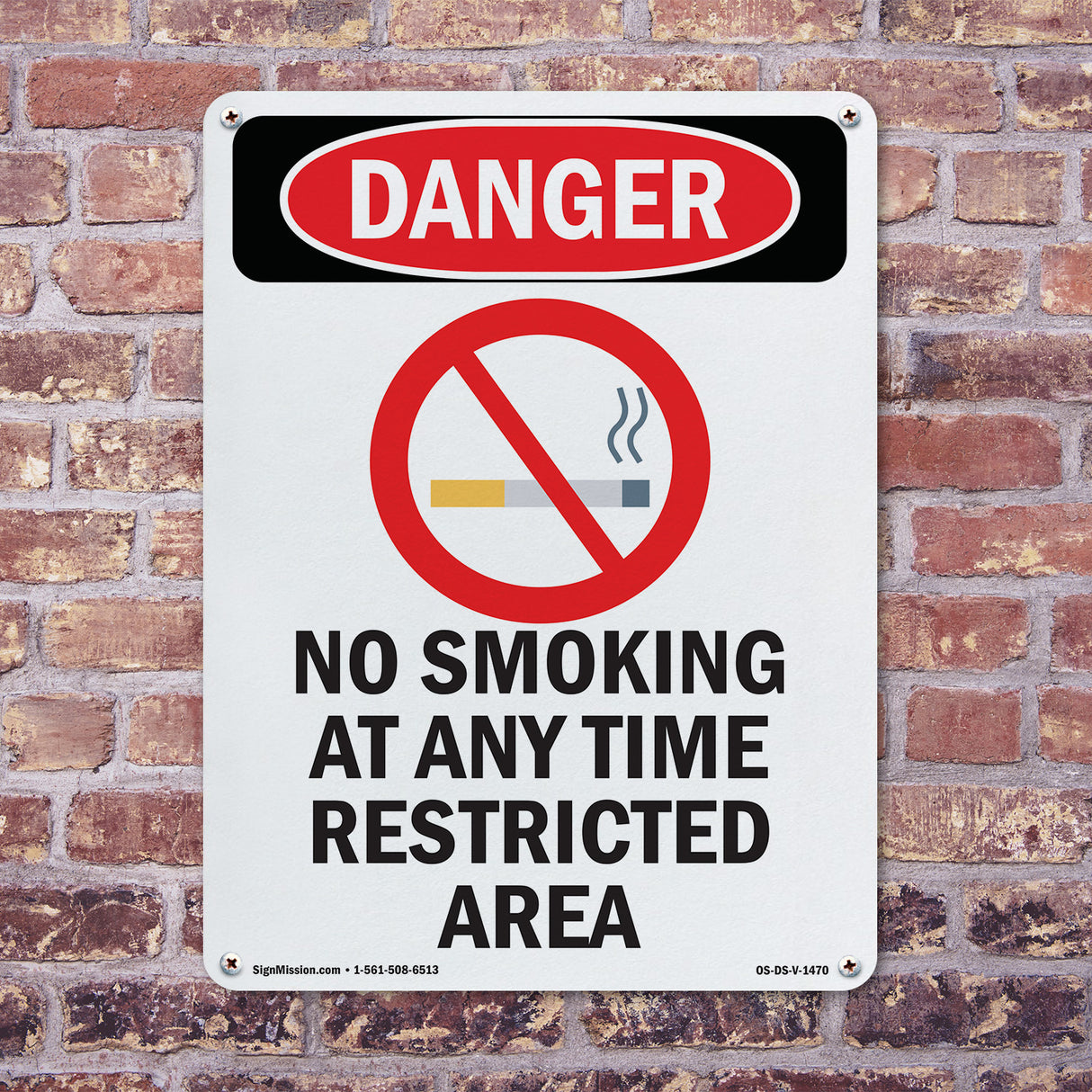 No Smoking At Any Time Restricted Area