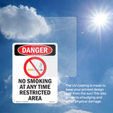 No Smoking At Any Time Restricted Area