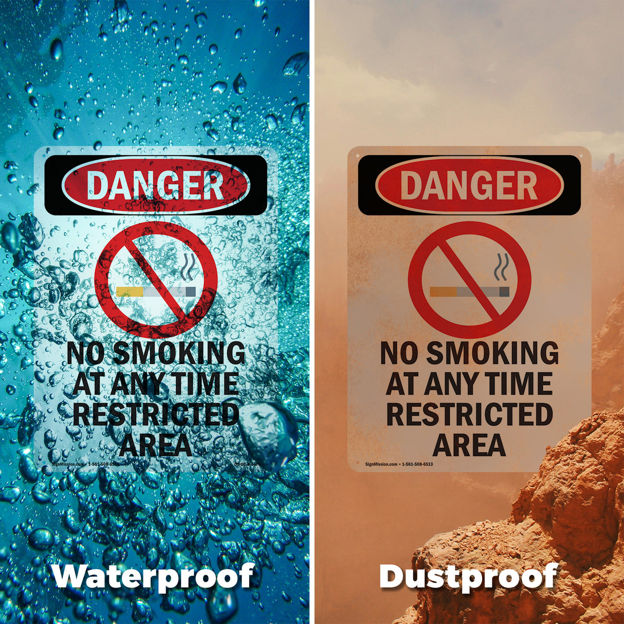 No Smoking At Any Time Restricted Area