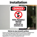 Non-Potable Water Not For Drinking Cooking