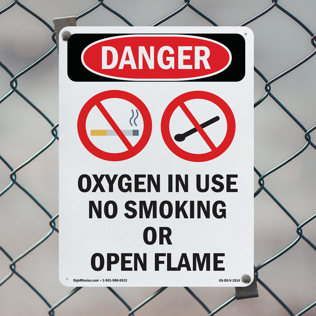Oxygen In Use No Smoking Or Open Flame