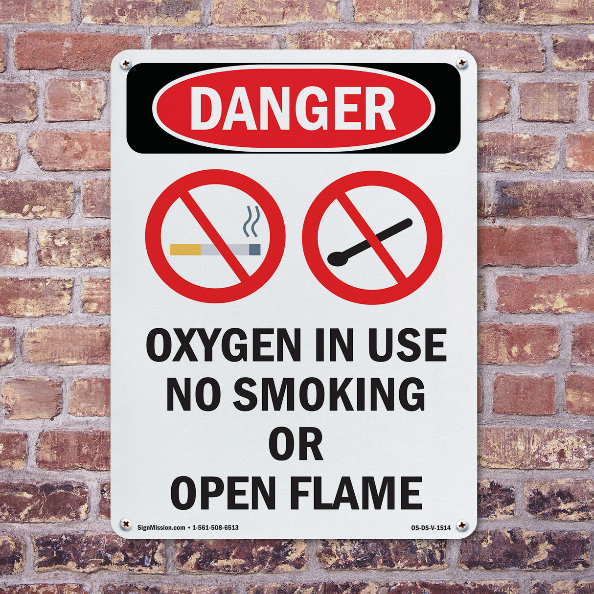 Oxygen In Use No Smoking Or Open Flame