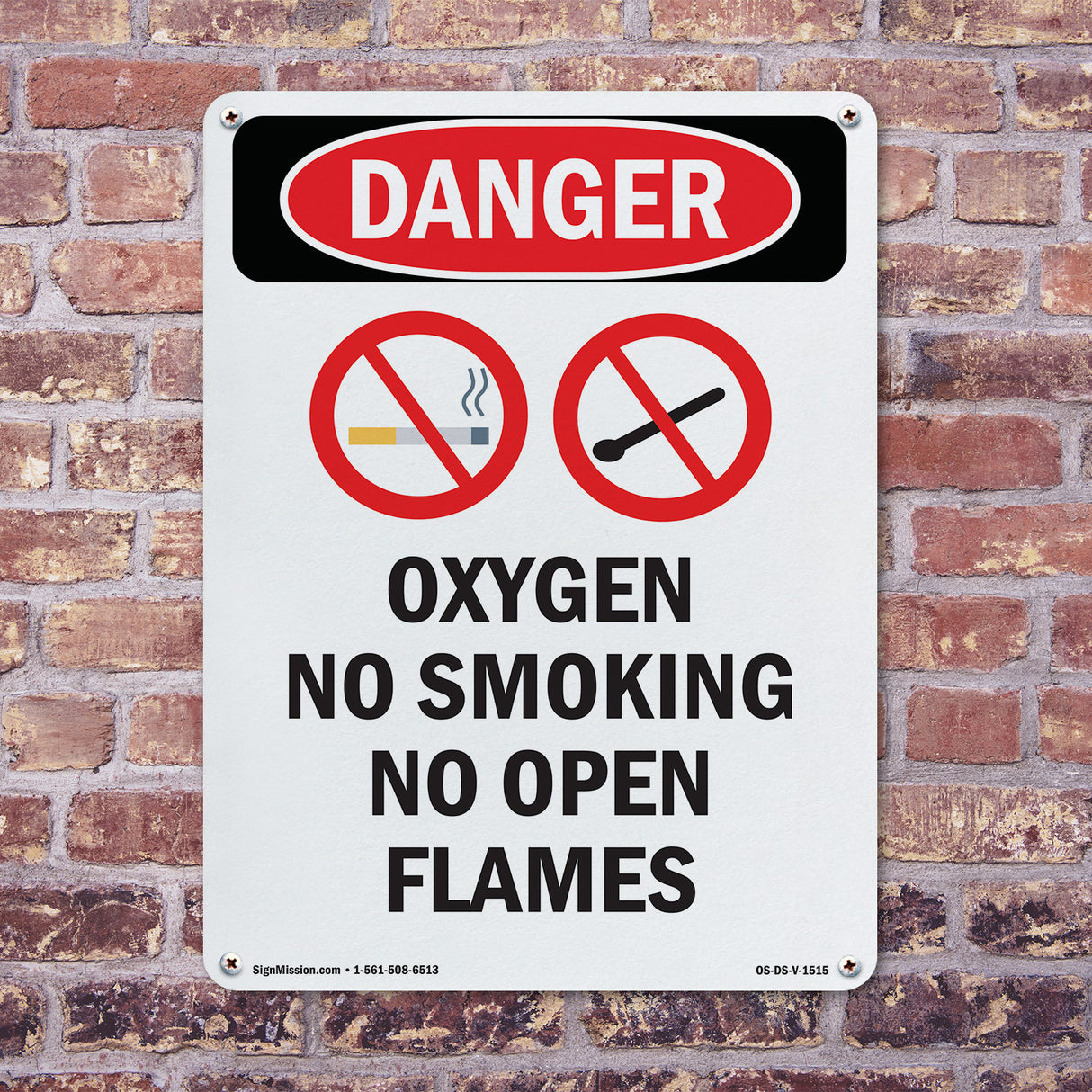 Oxygen No Smoking No Open Flames
