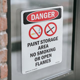 Paint Storage Area No Smoking Or Open Flames