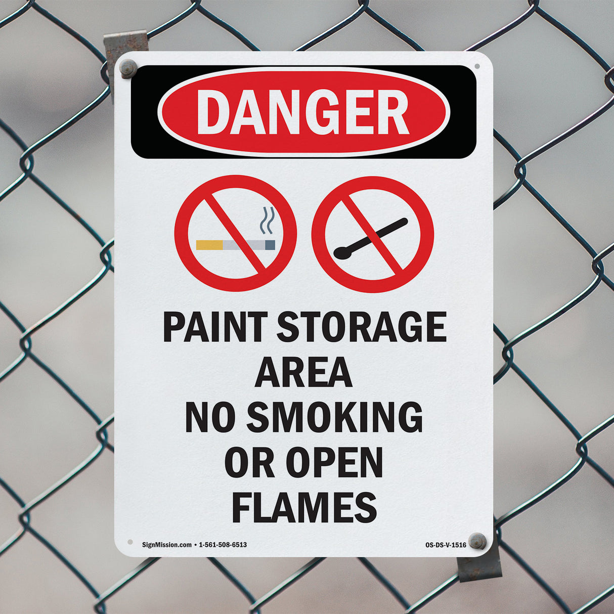 Paint Storage Area No Smoking Or Open Flames