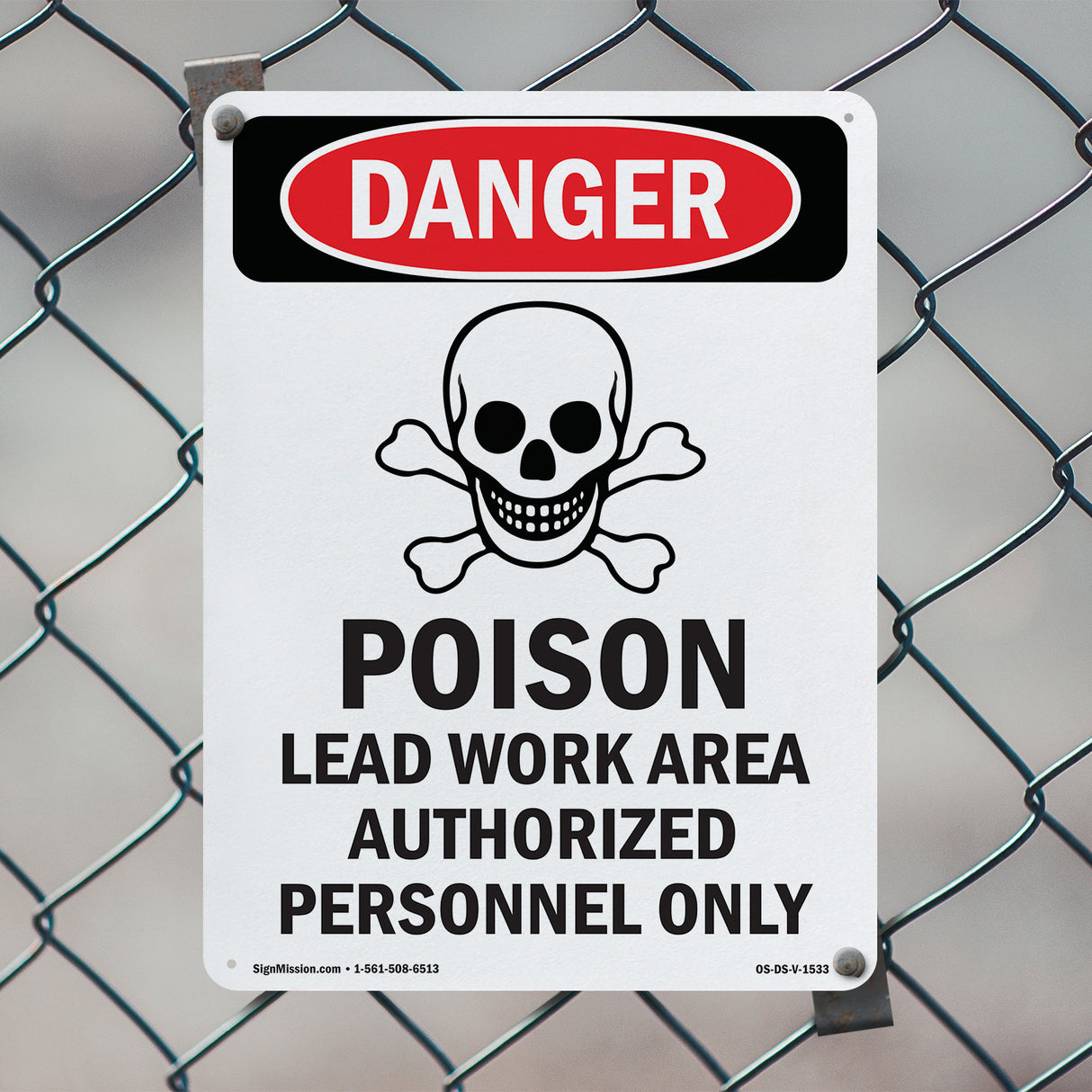 Poison Lead Work Area Authorized Only
