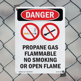 Propane Gas Flammable No Smoking