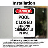 Pool Closed Strong Chemicals In Use