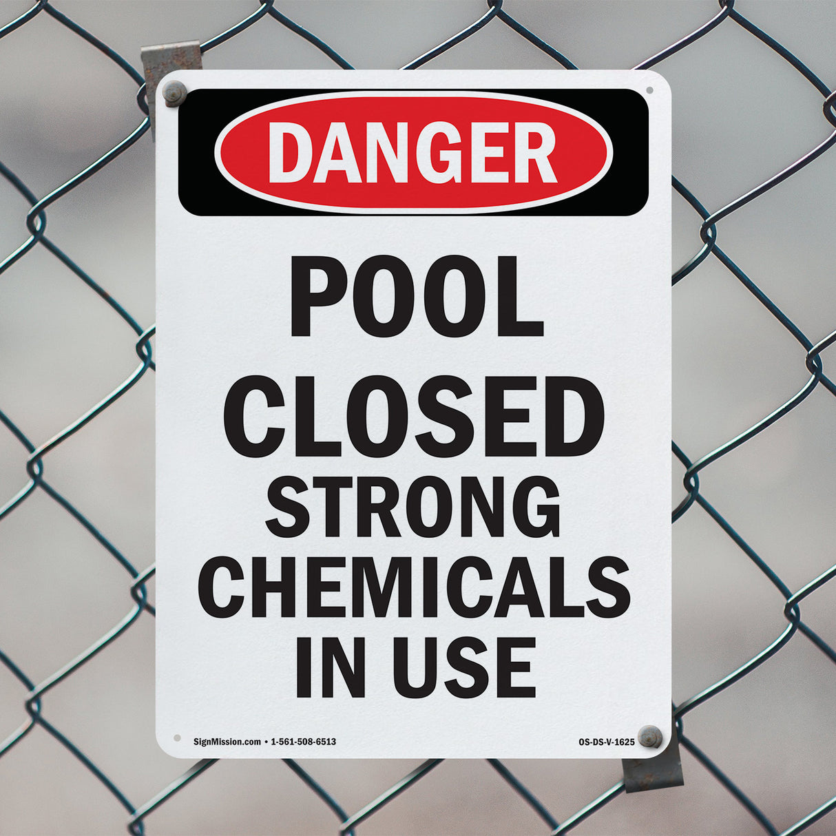 Pool Closed Strong Chemicals In Use