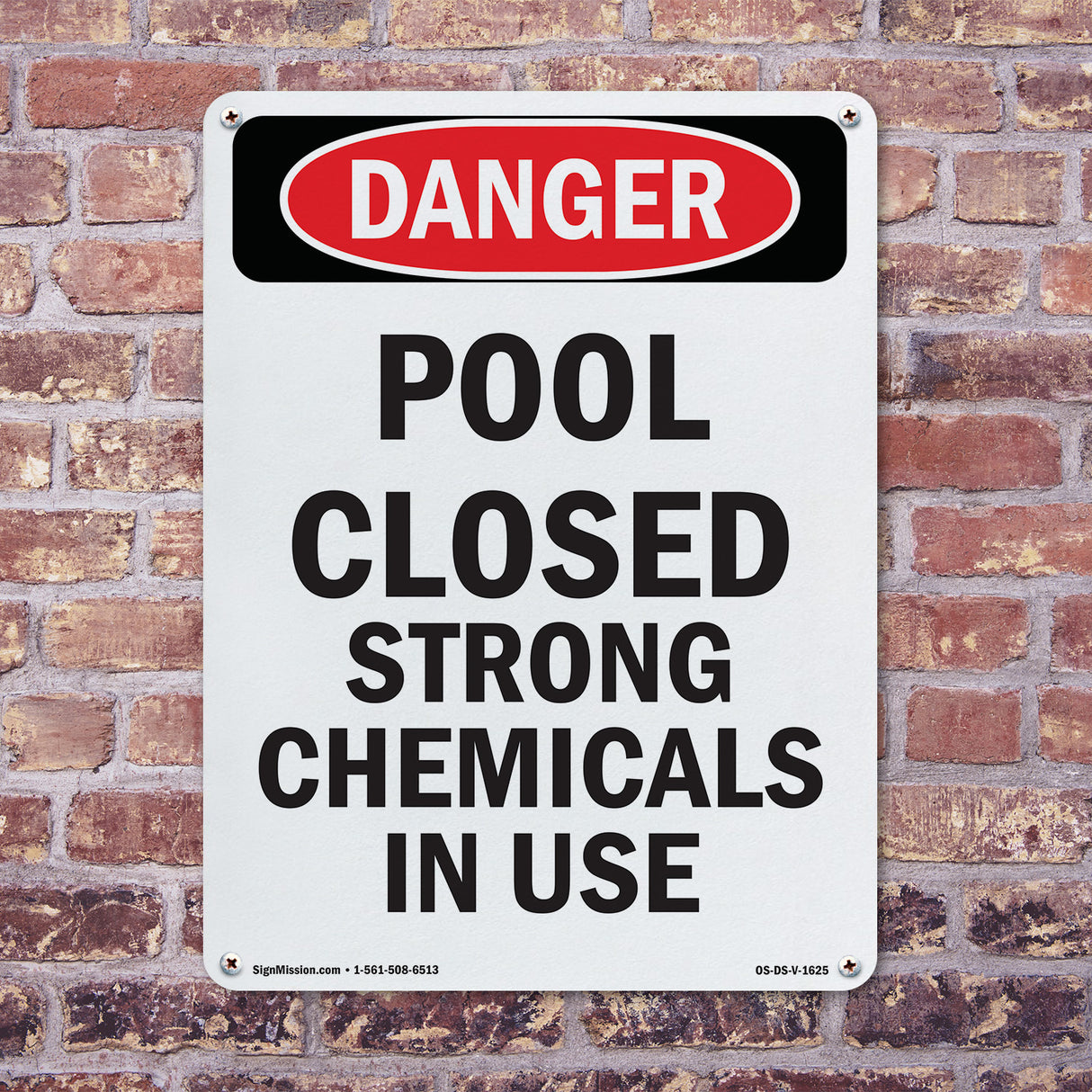 Pool Closed Strong Chemicals In Use