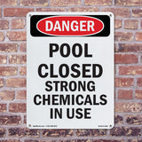 Pool Closed Strong Chemicals In Use