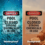 Pool Closed Strong Chemicals In Use