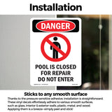 Pool Is Closed For Repair Do Not Enter