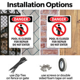 Pool Is Closed For Repair Do Not Enter