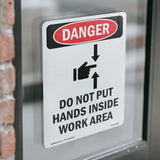 Do Not Put Hands Inside Work Area