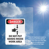 Do Not Put Hands Inside Work Area