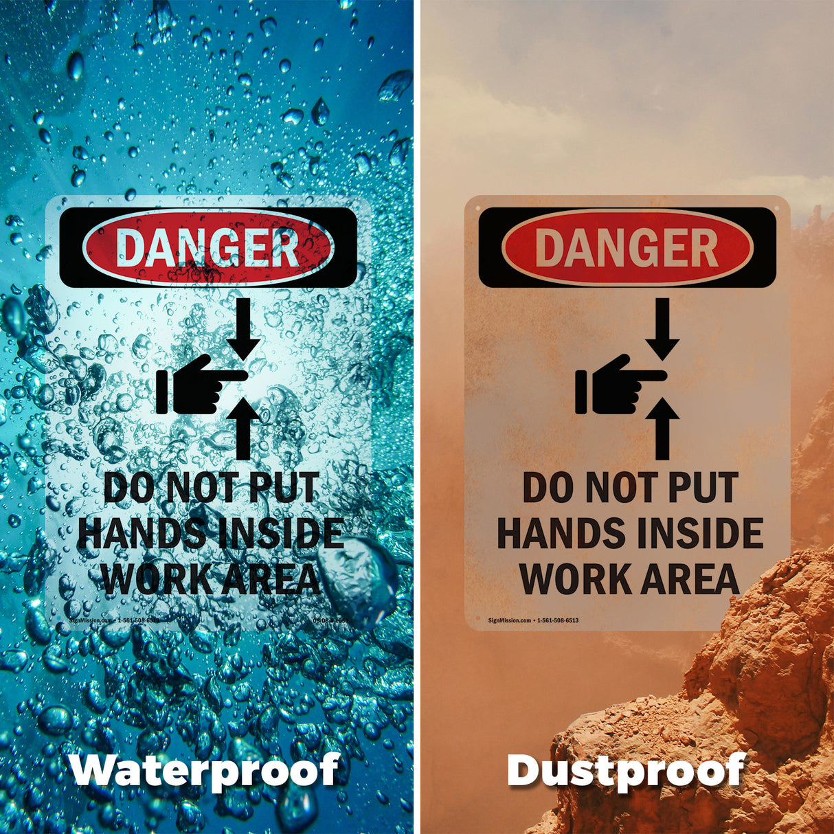 Do Not Put Hands Inside Work Area