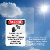 Finger - Hand Hazard