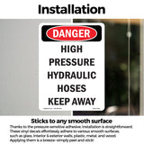 High Pressure Hydraulic Hoses Keep Away