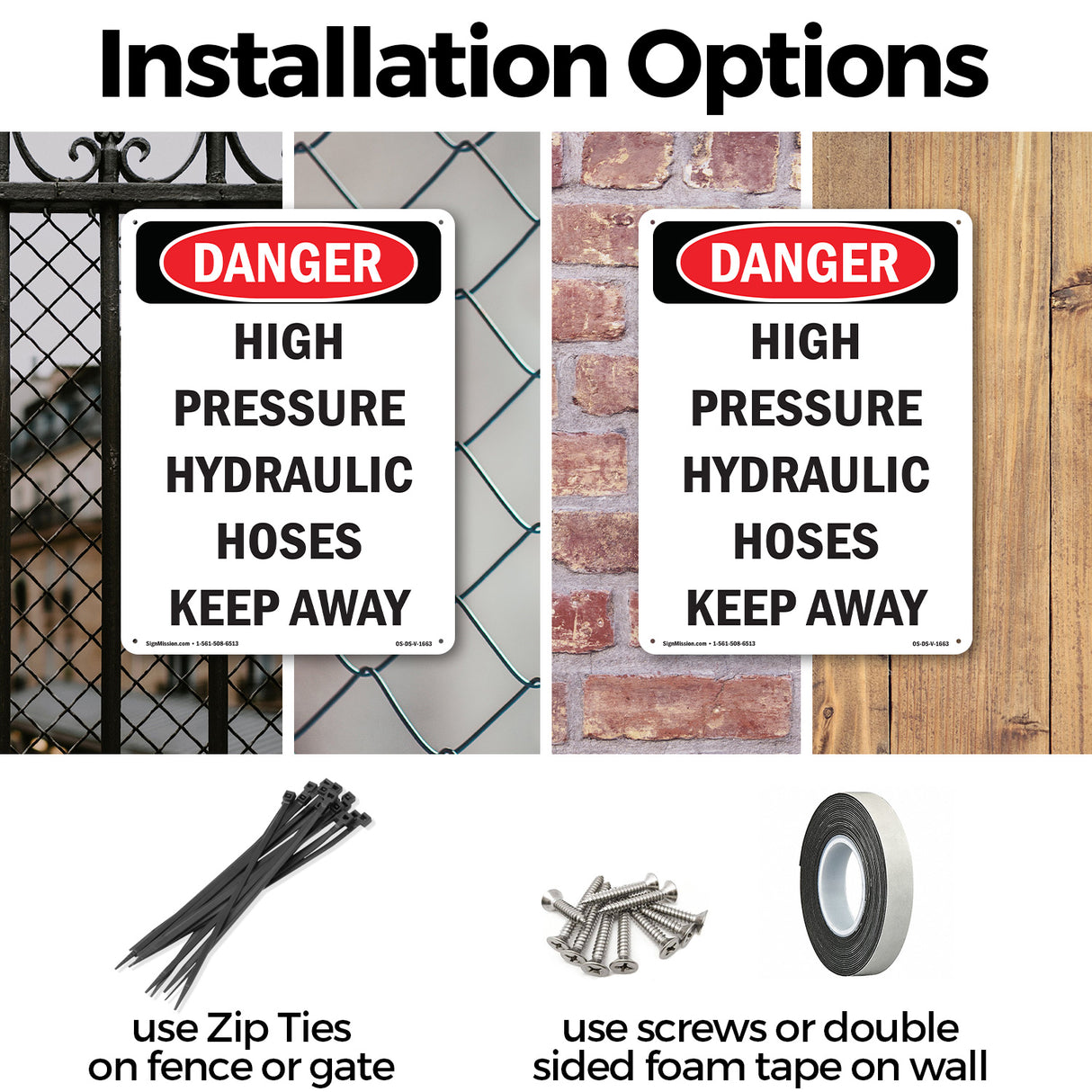 High Pressure Hydraulic Hoses Keep Away