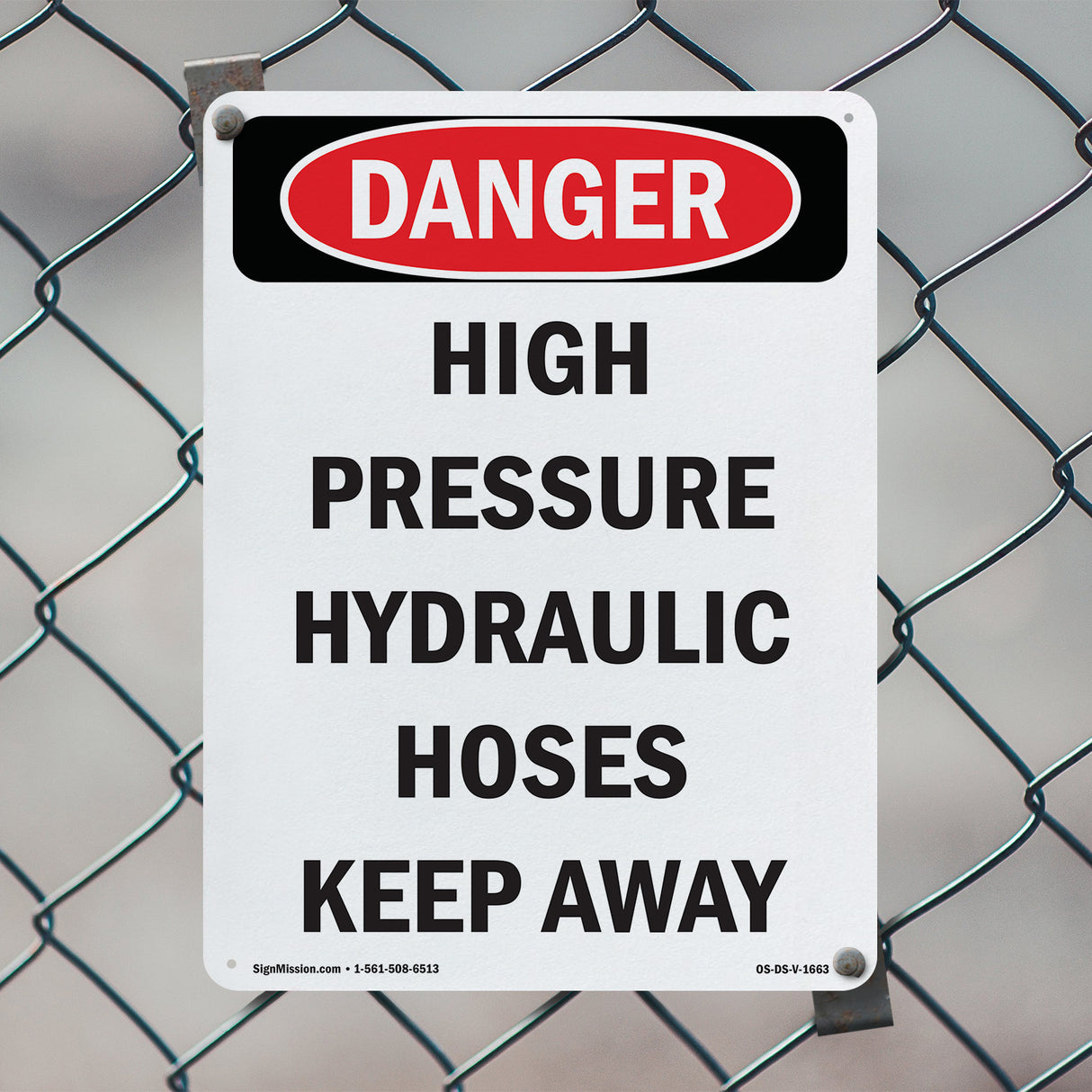 High Pressure Hydraulic Hoses Keep Away