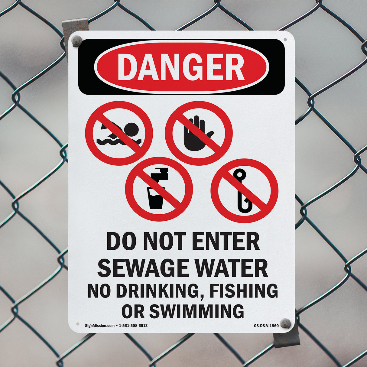 Do Not Enter Sewage Water