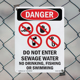 Do Not Enter Sewage Water
