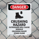 Crushing Hazard Outriggers Stand Clear