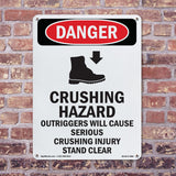 Crushing Hazard Outriggers Stand Clear