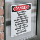 Automatic Standby Generator Located On This