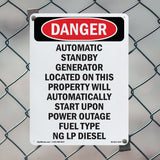 Automatic Standby Generator Located On This