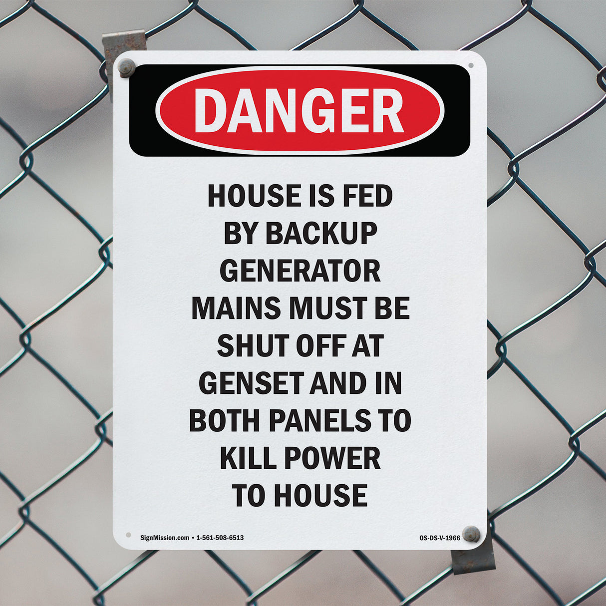 House Is Fed By Backup Generator Mains Must