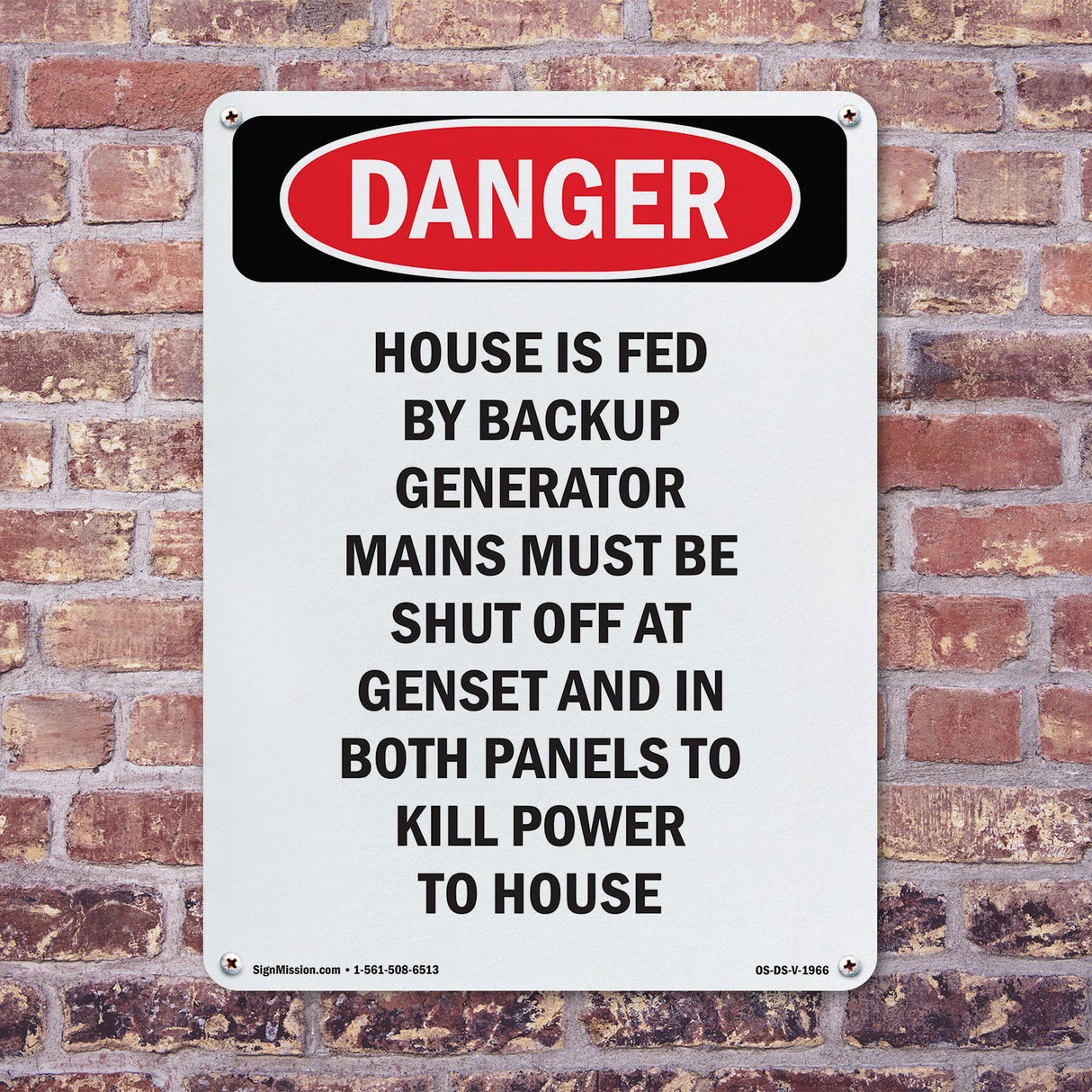 House Is Fed By Backup Generator Mains Must