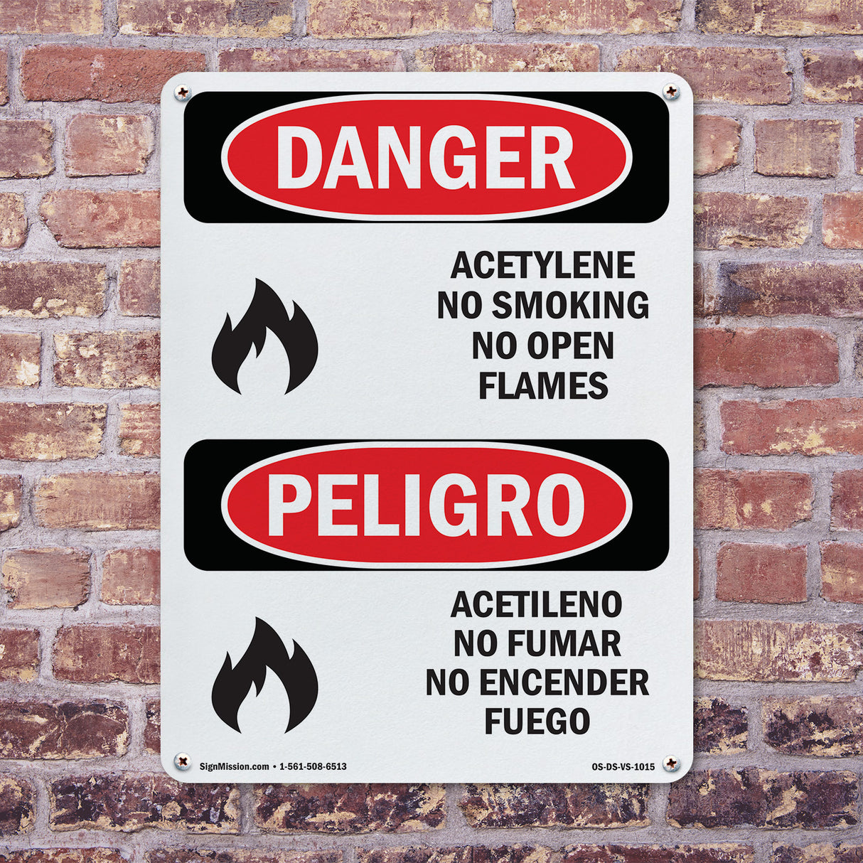 Acetylene No Smoking No Open Flames