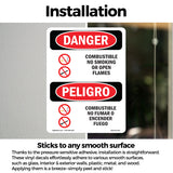 Combustible No Smoking Or Open Flames