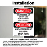 Compressed Air Not For Blowing Off Clothes