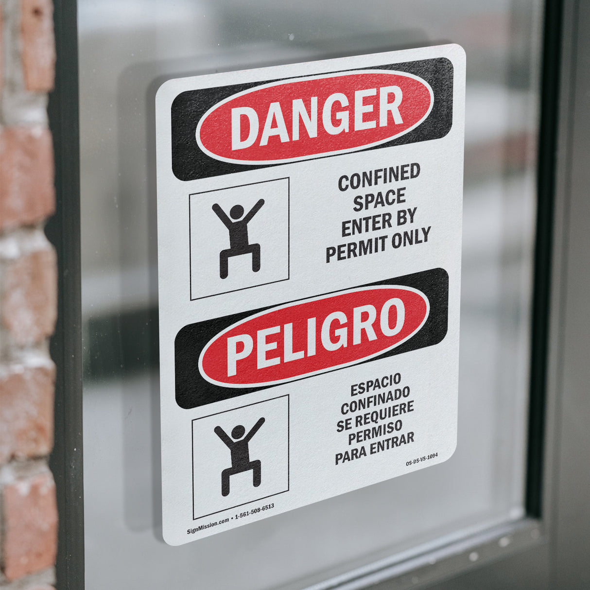 Confined Space Enter By Permit Only Spanish