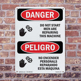 Do Not Start Men Are Repairing This Machine