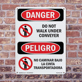 Do Not Walk Under Conveyor