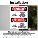 Explosive Vapors No Smoking Open Flames