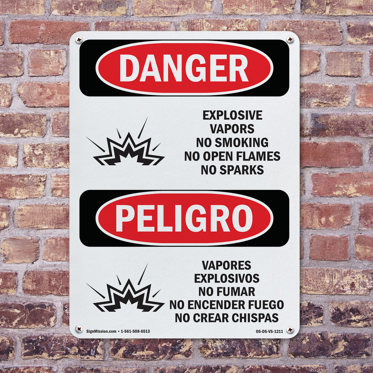 Explosive Vapors No Smoking Open Flames