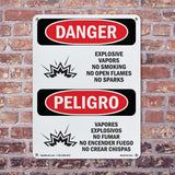 Explosive Vapors No Smoking Open Flames