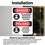 Eye And Hearing Protection Required