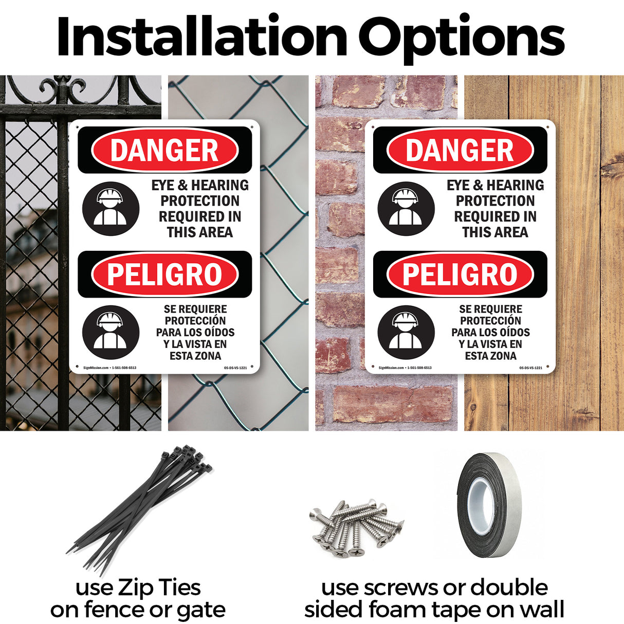 Eye And Hearing Protection Required
